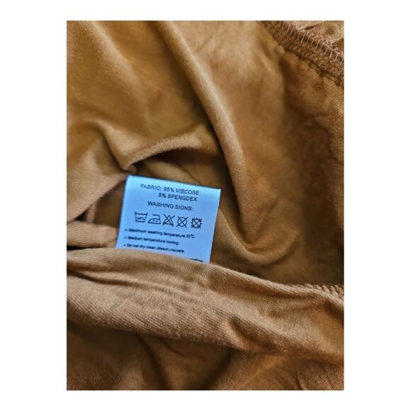 Urban Coco Mustard Yellow Ruffled Trimmed Knit Tunic Size M - Picture 5 of 6